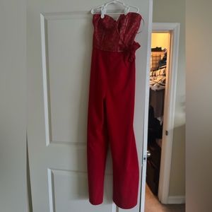 Red Holiday Jumpsuit